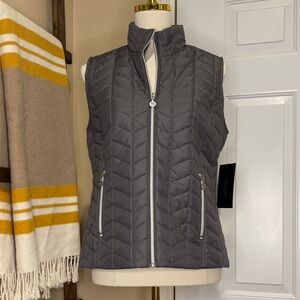 Marc New York Charcoal Quilted Vest Size S NEW